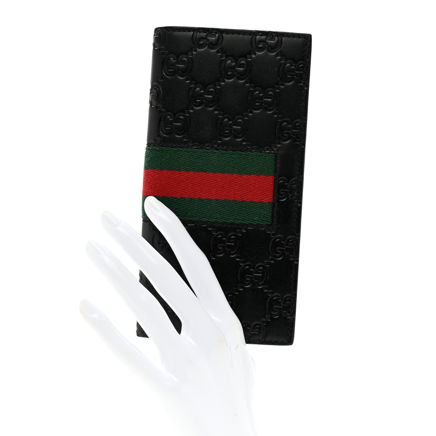 Gucci Guccissima Signature Web New Web Long Wallet Black 2 of 6