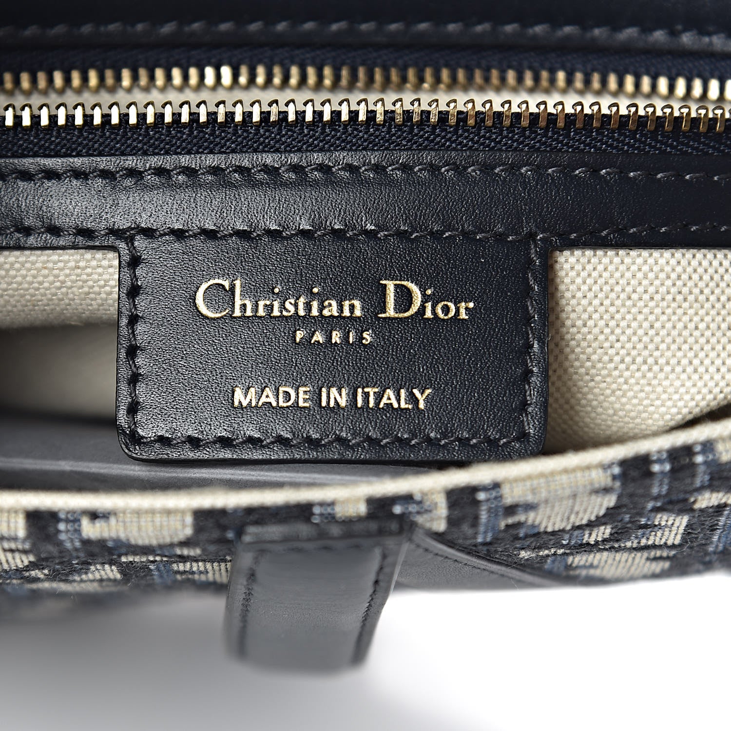 Christian Dior Oblique Saddle Bag Blue 6 of 10