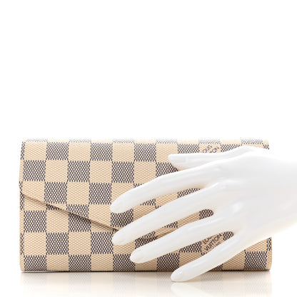 Louis Vuitton Damier Azur Sarah Wallet NM 2 of 7