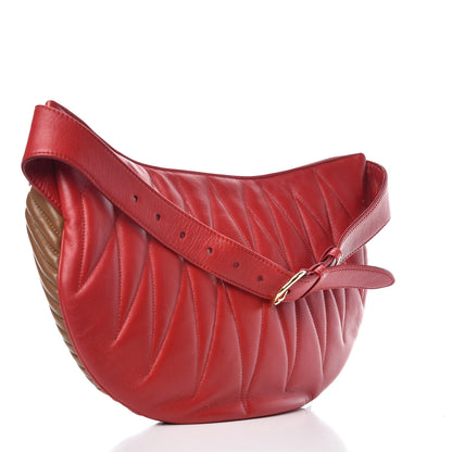 Miu Miu Nappa Matelasse Belt Bag Fuoco Cannella 3 of 10