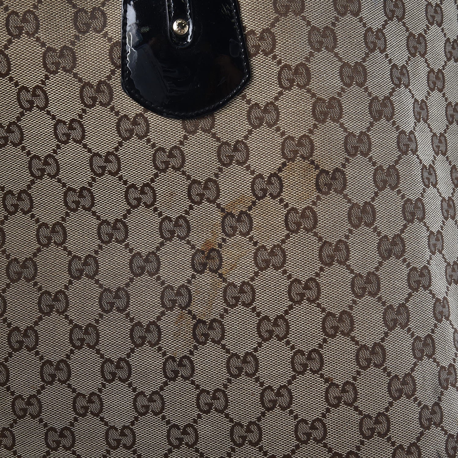 Gucci Monogram Patent Trim Tote Black 14 of 14