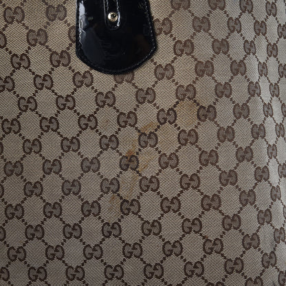 Gucci Monogram Patent Trim Tote Black 14 of 14