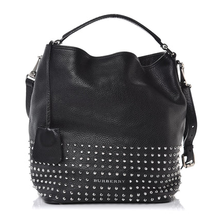 Burberry Calfskin Studded Medium Susanna Hobo Black 1 of 9
