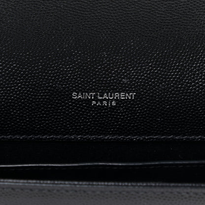 Saint Laurent Grain De Poudre Small Monogram Kate Satchel Black 8 of 10