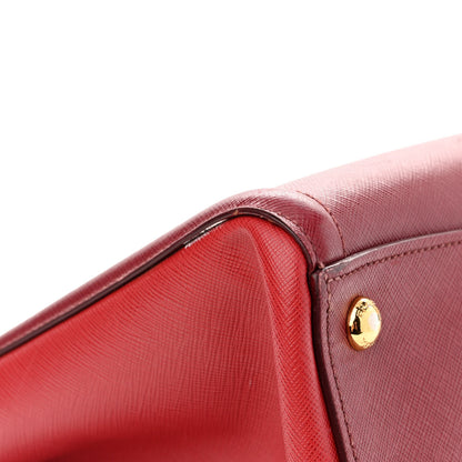 Prada Saffiano Lux Medium Tote Cerise 10 of 16