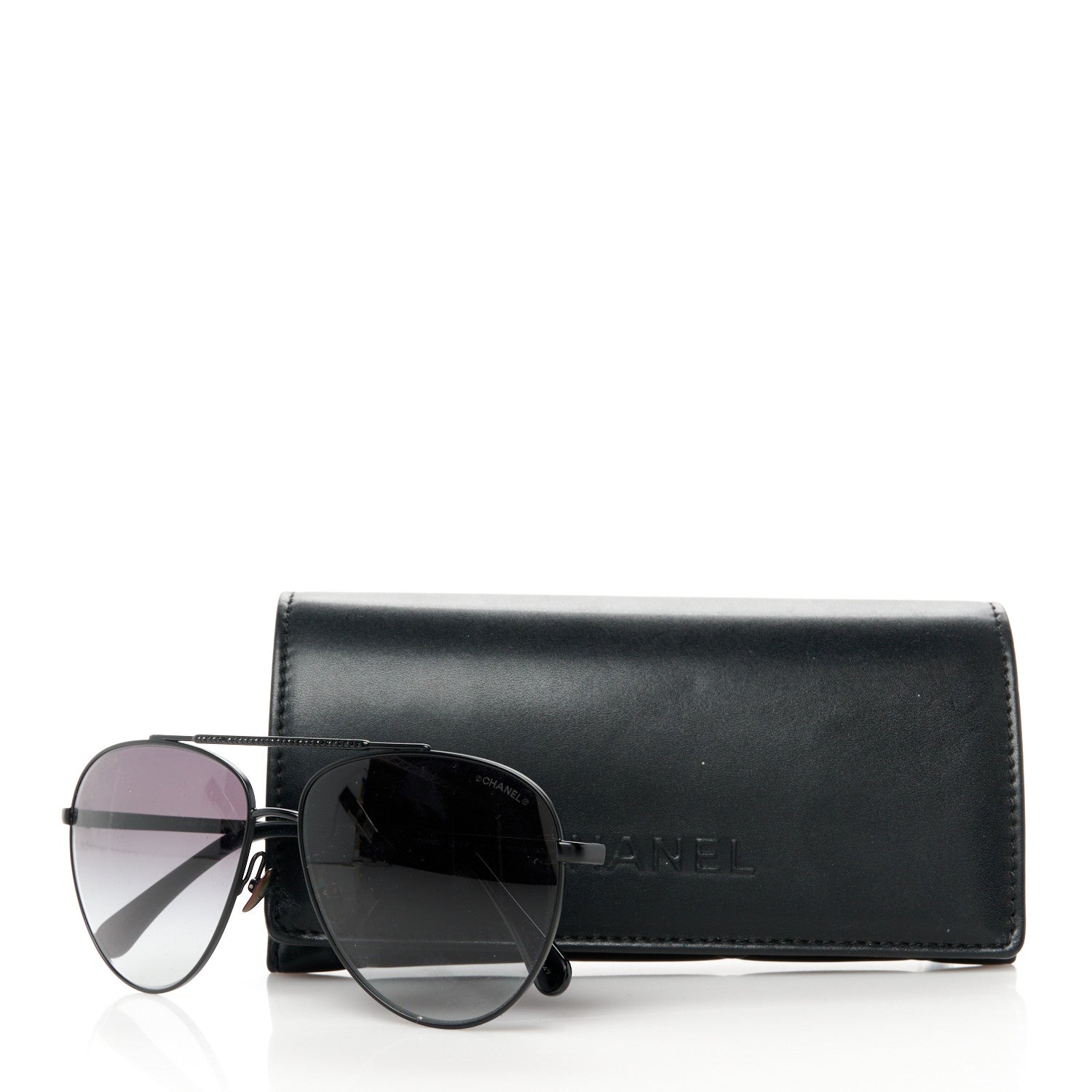 Chanel Metal Aviator Sunglasses 4279-B Black 8 of 8
