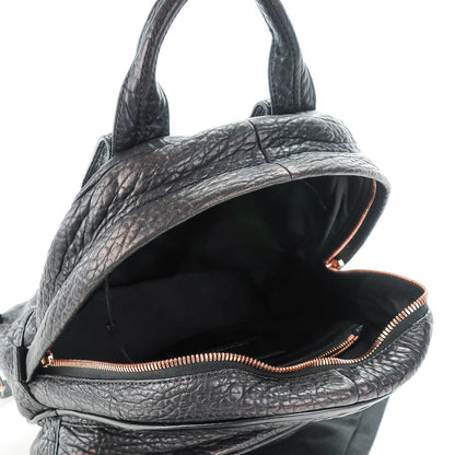 Alexander Wang Pebbled Lambskin Dumbo Backpack Black Rose Gold Hardware 5 of 7