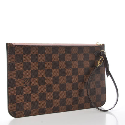 Louis Vuitton Damier Ebene Neverfull MM GM Pochette Rose Ballerine 3 of 8