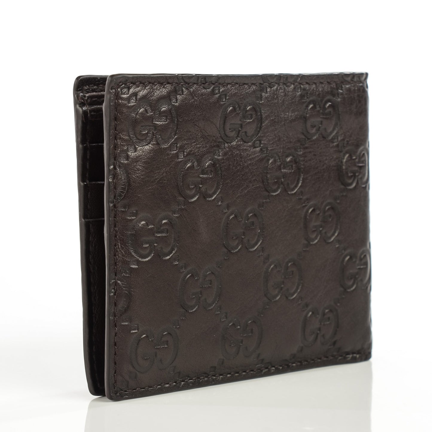 Guccissima Avel Bi-Fold Wallet Chocolate