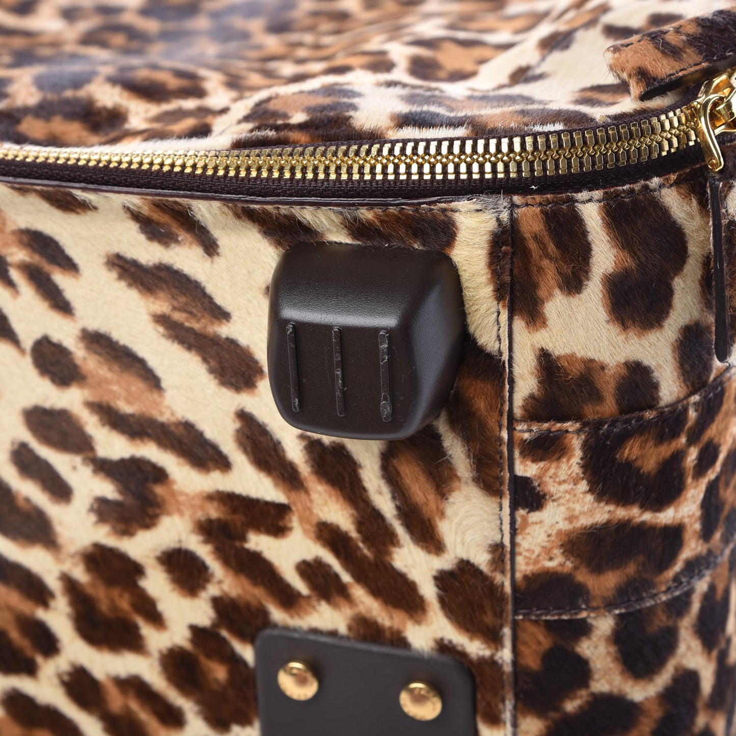 Calf Hair Leopard Print Rollaway