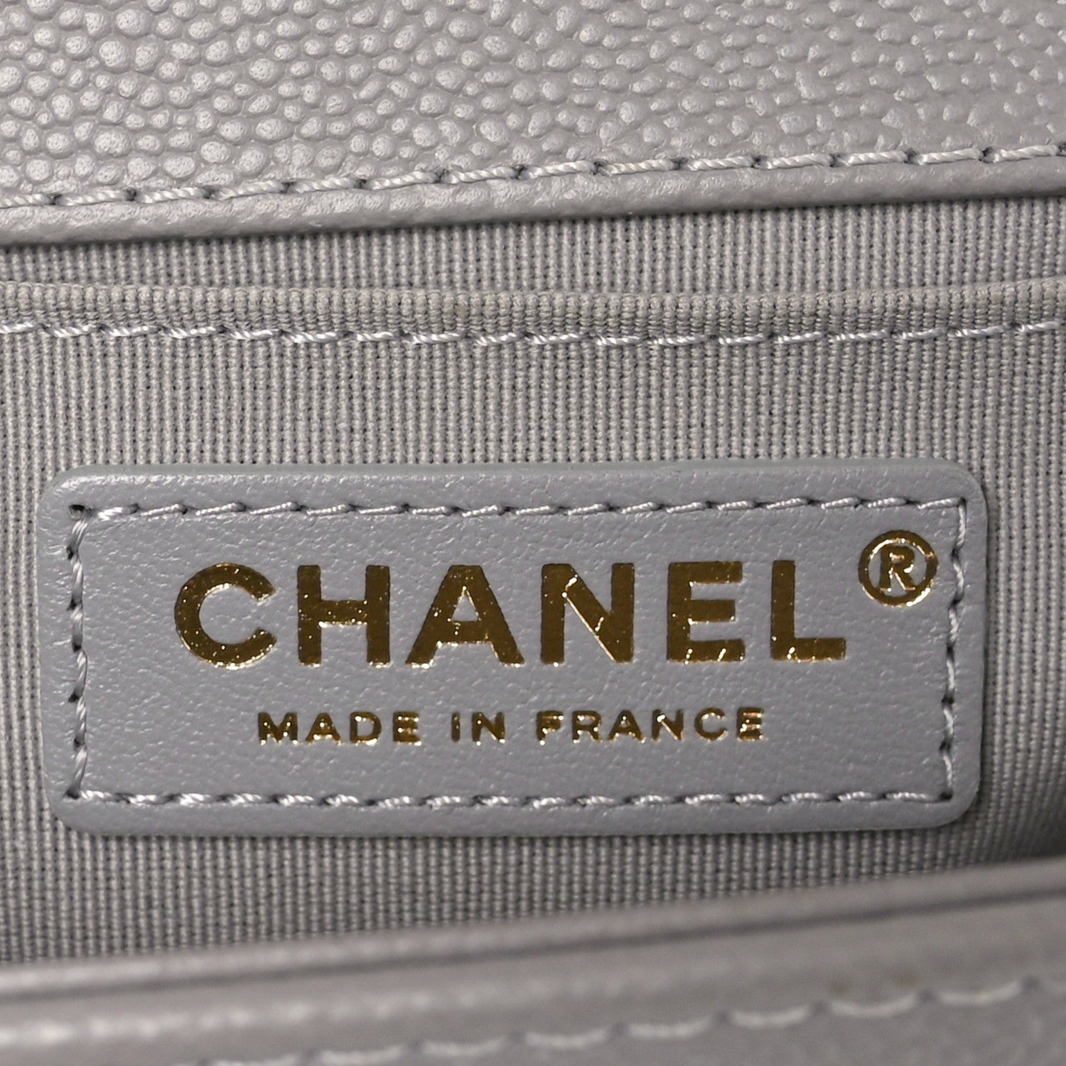 Chanel Caviar Quilted Chain Around Medium Boy Flap Grey 6 of 12