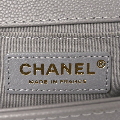 Chanel Caviar Quilted Chain Around Medium Boy Flap Grey 6 of 12
