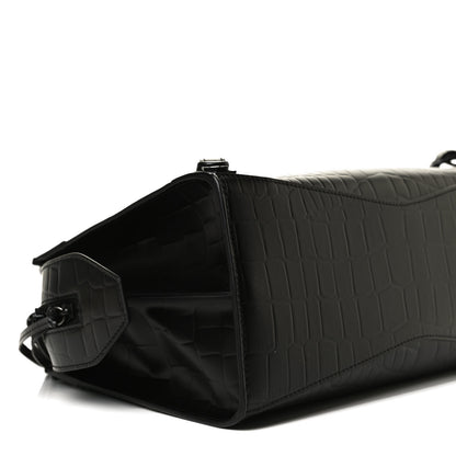Balenciaga Semi Shiny Calfskin Crocodile Embossed Neo Classic Black Hardware S City Black 9 of 14