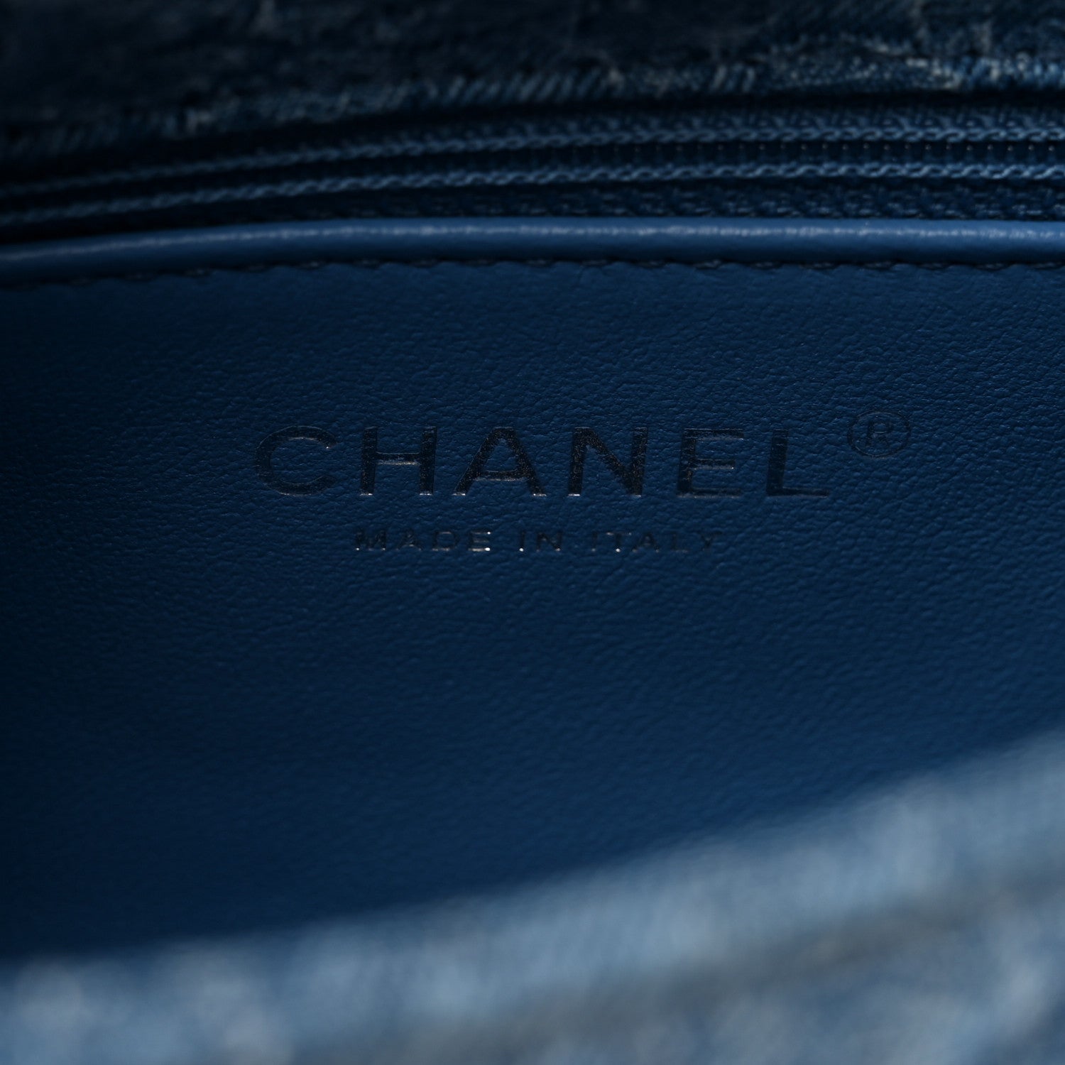 Chanel Denim Quilted Camellia Sweetheart Mini Flap Blue 7 of 10