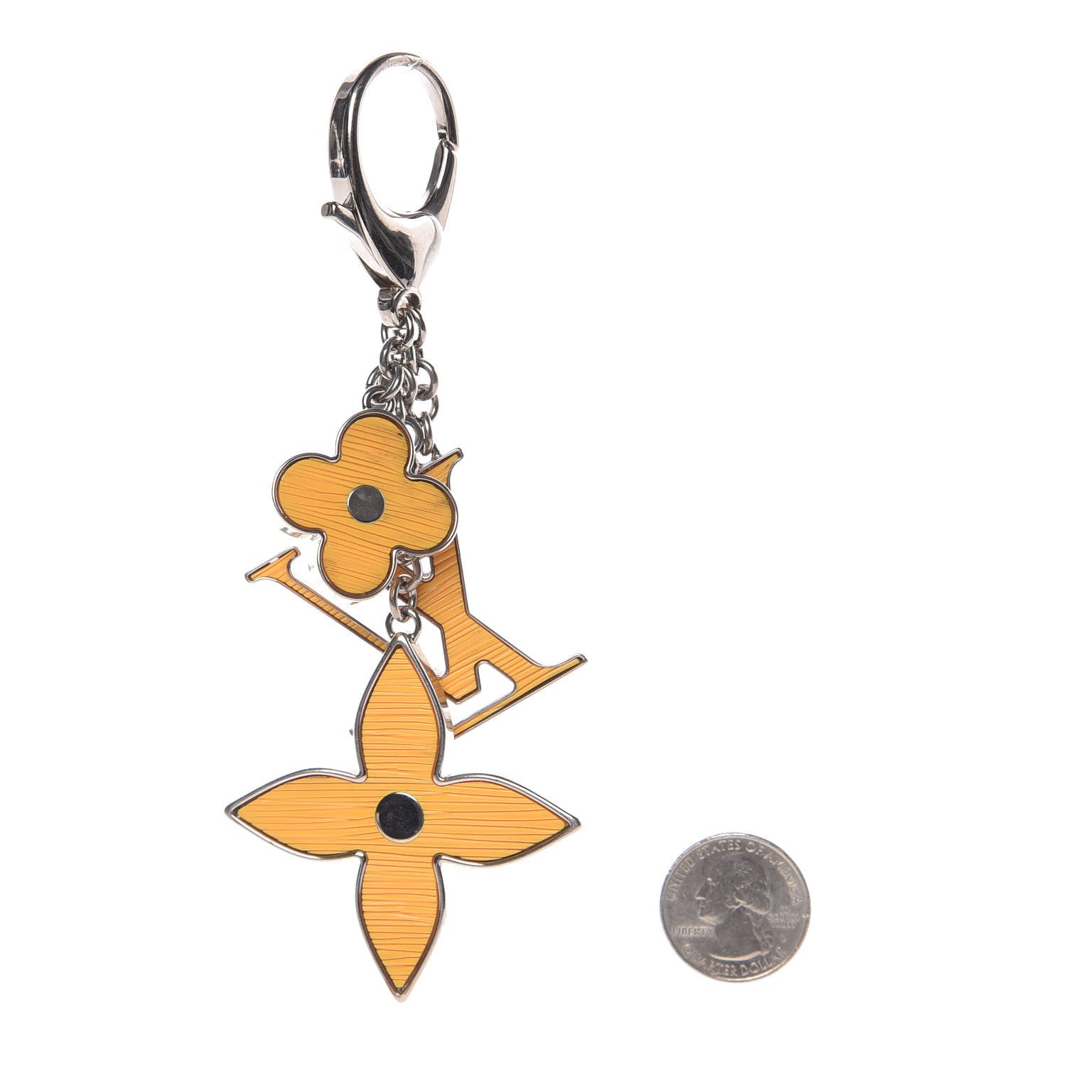 Louis Vuitton Fleur d Epi Bag Charm Citron 2 of 3