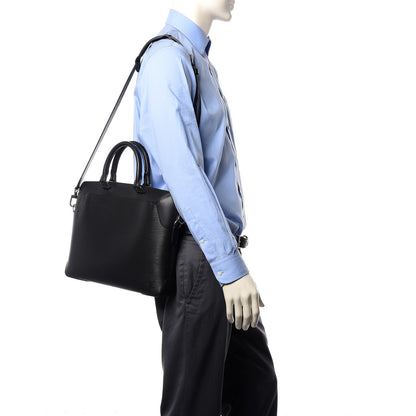 Louis Vuitton Epi Oliver Briefcase Black 2 of 9