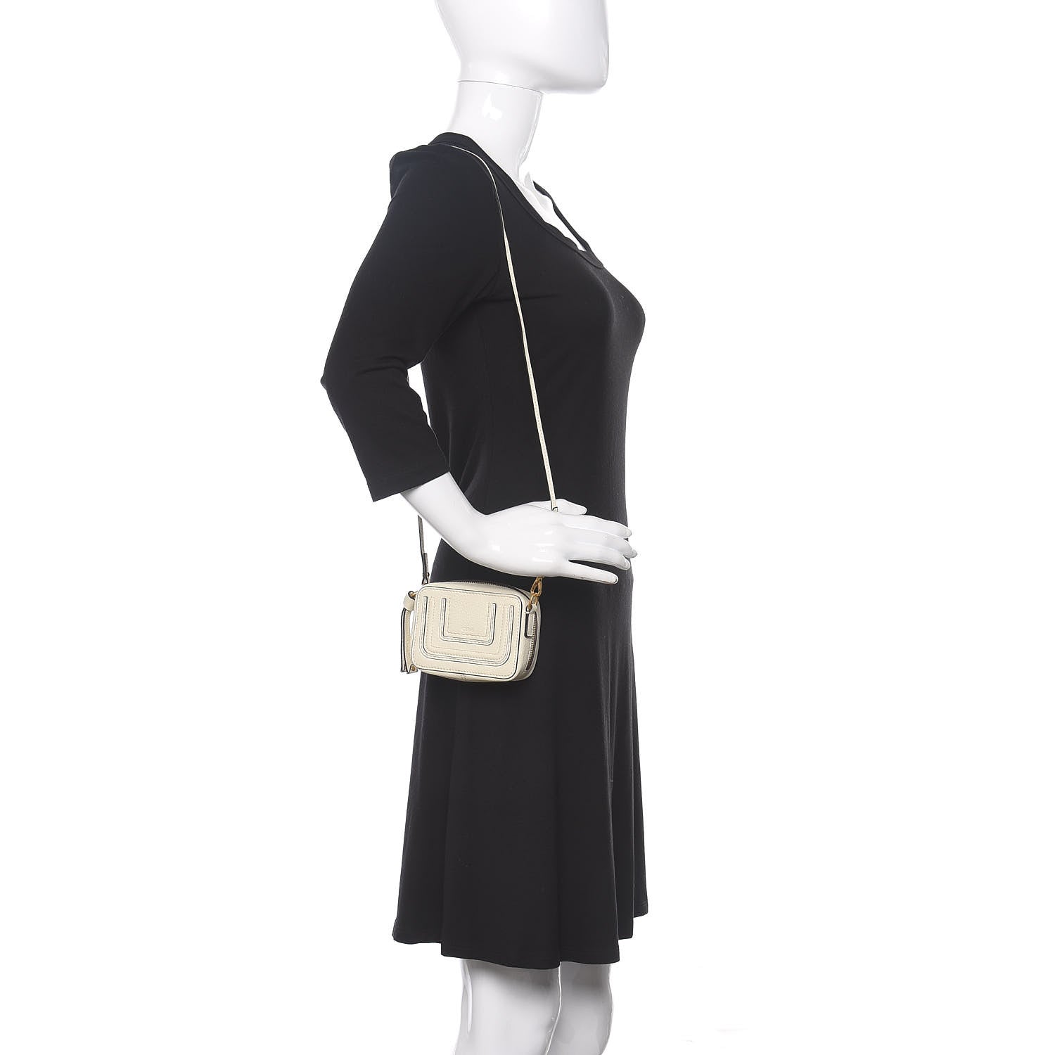 Chloe Calfskin Mini Marcie Crossbody Bag Natural White 2 of 12