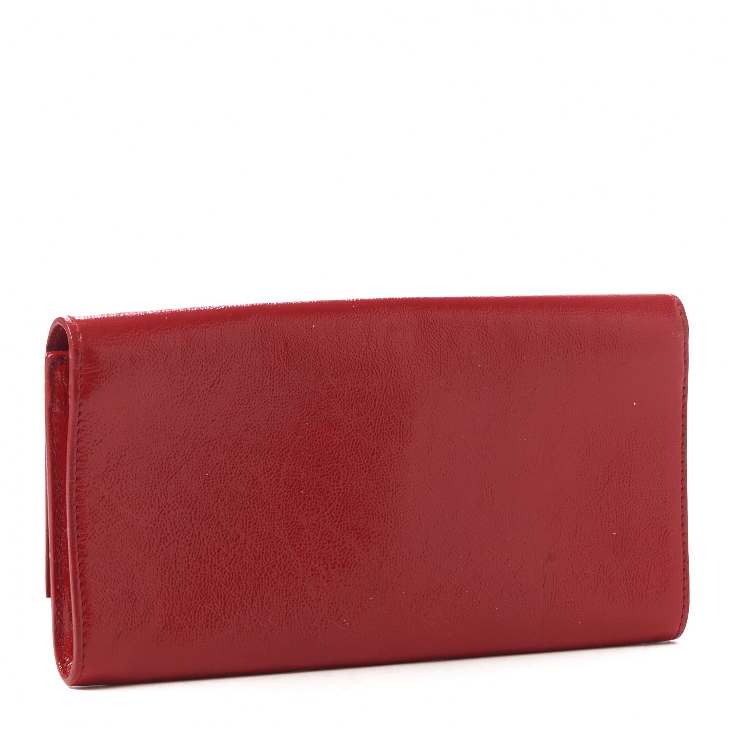Saint Laurent Textured Patent Small Belle De Jour Clutch Red 2 of 8