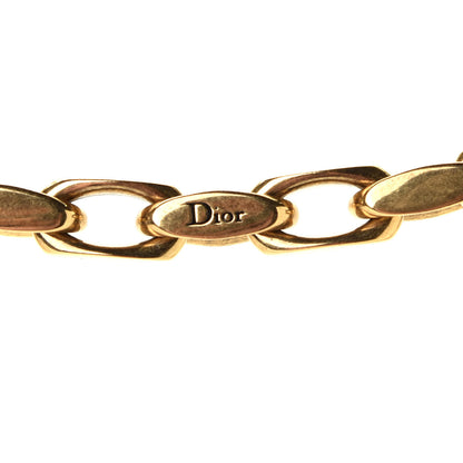 Christian Dior Metal Lucky Locket Choker Necklace Aged Gold 4 of 4