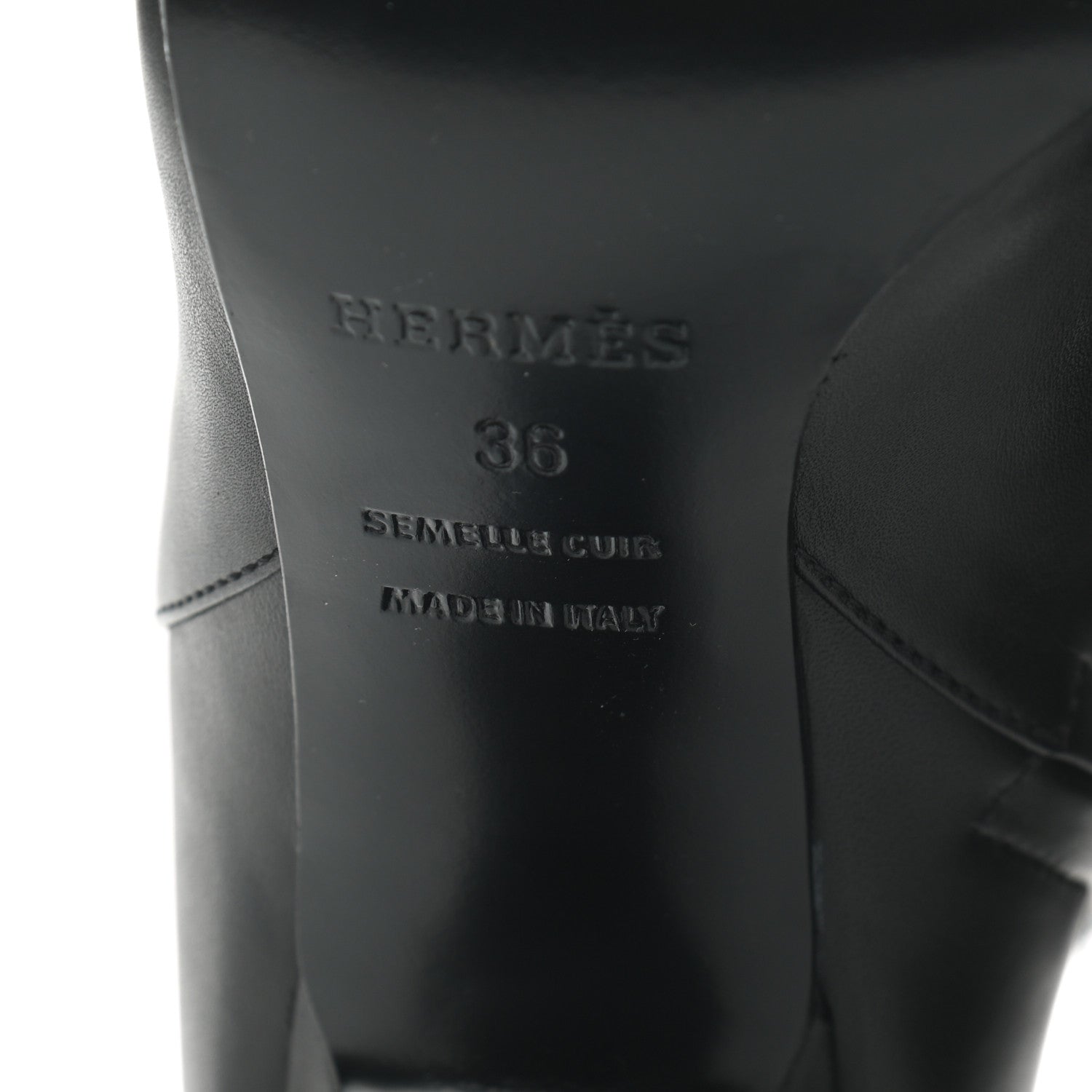 Hermes Calfskin Joueuse Ankle Boots 36 Black 6 of 6