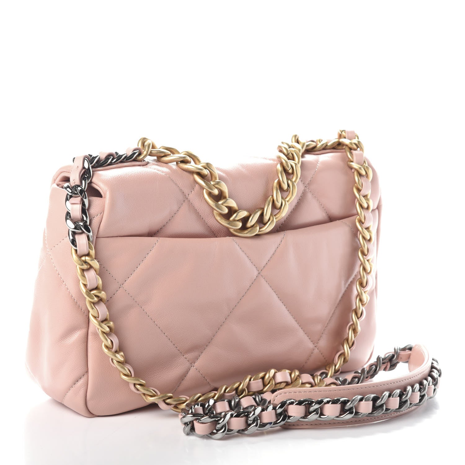 Chanel Goatskin Quilted Medium 19 Flap Light Pink 2 of 9