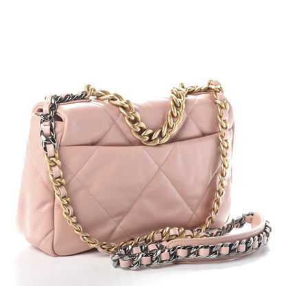 Chanel Goatskin Quilted Medium 19 Flap Light Pink 2 of 9