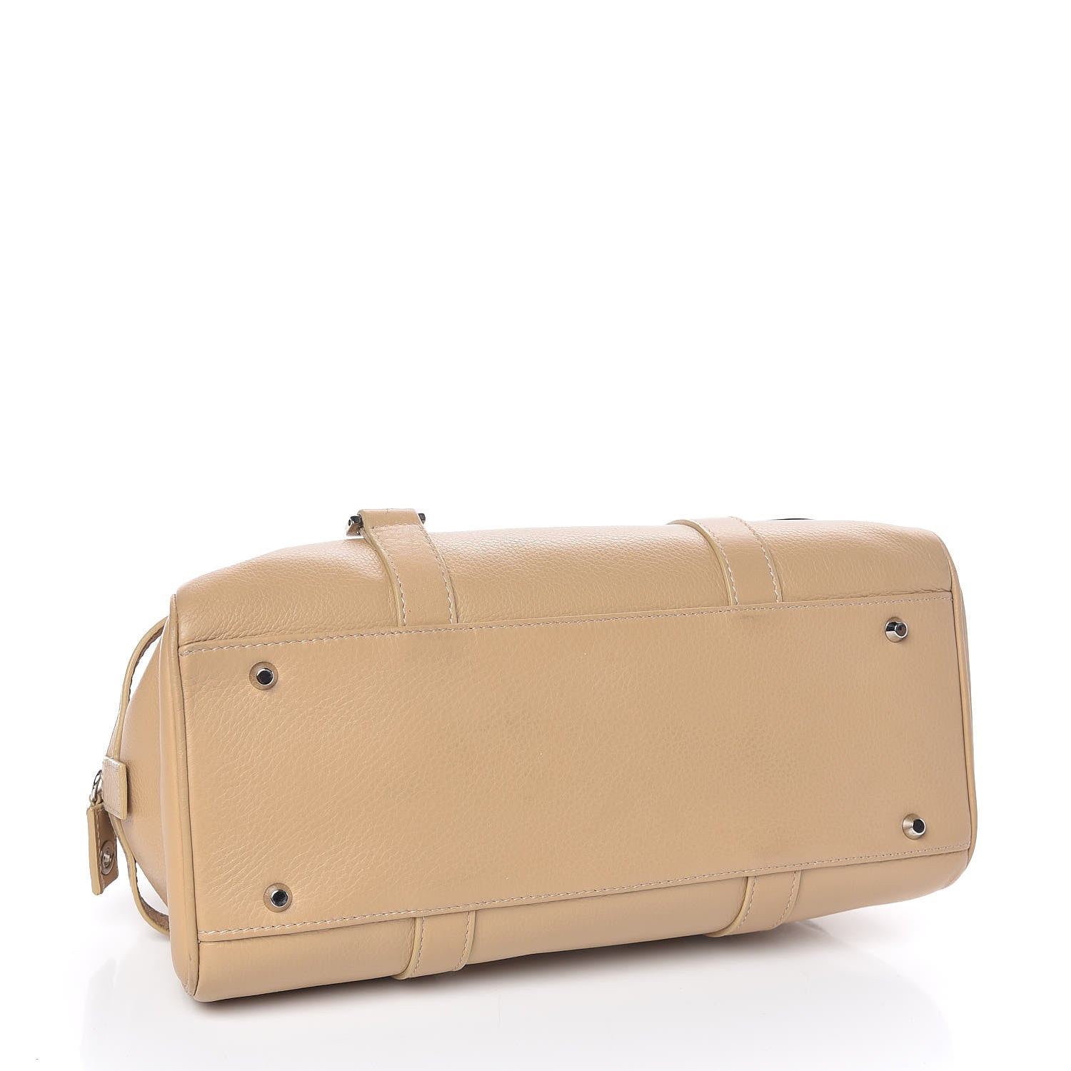 Christian Dior Calfskin Logo Charms Boston Beige 4 of 13