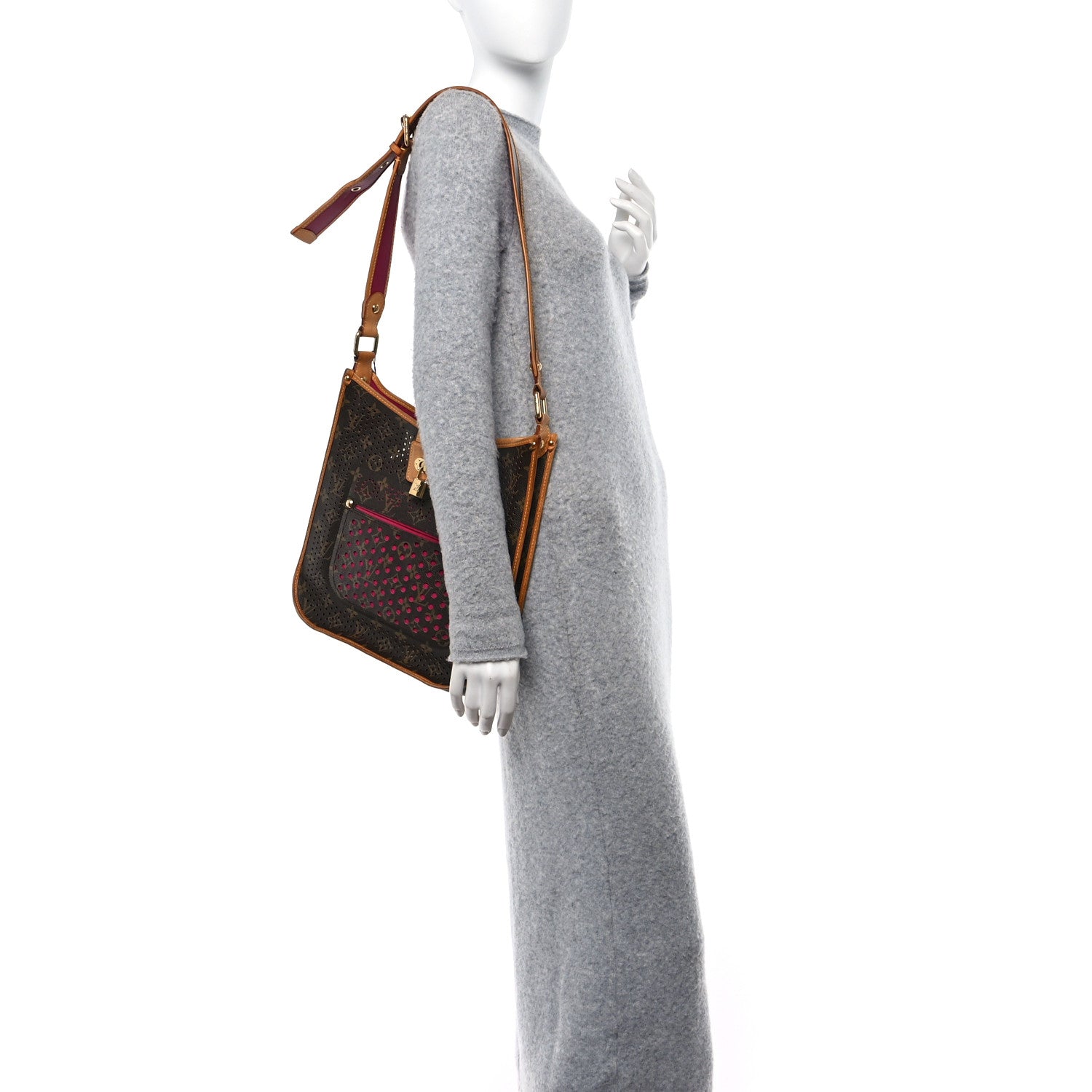 Louis Vuitton Monogram Perforated Musette Fuchsia 2 of 12