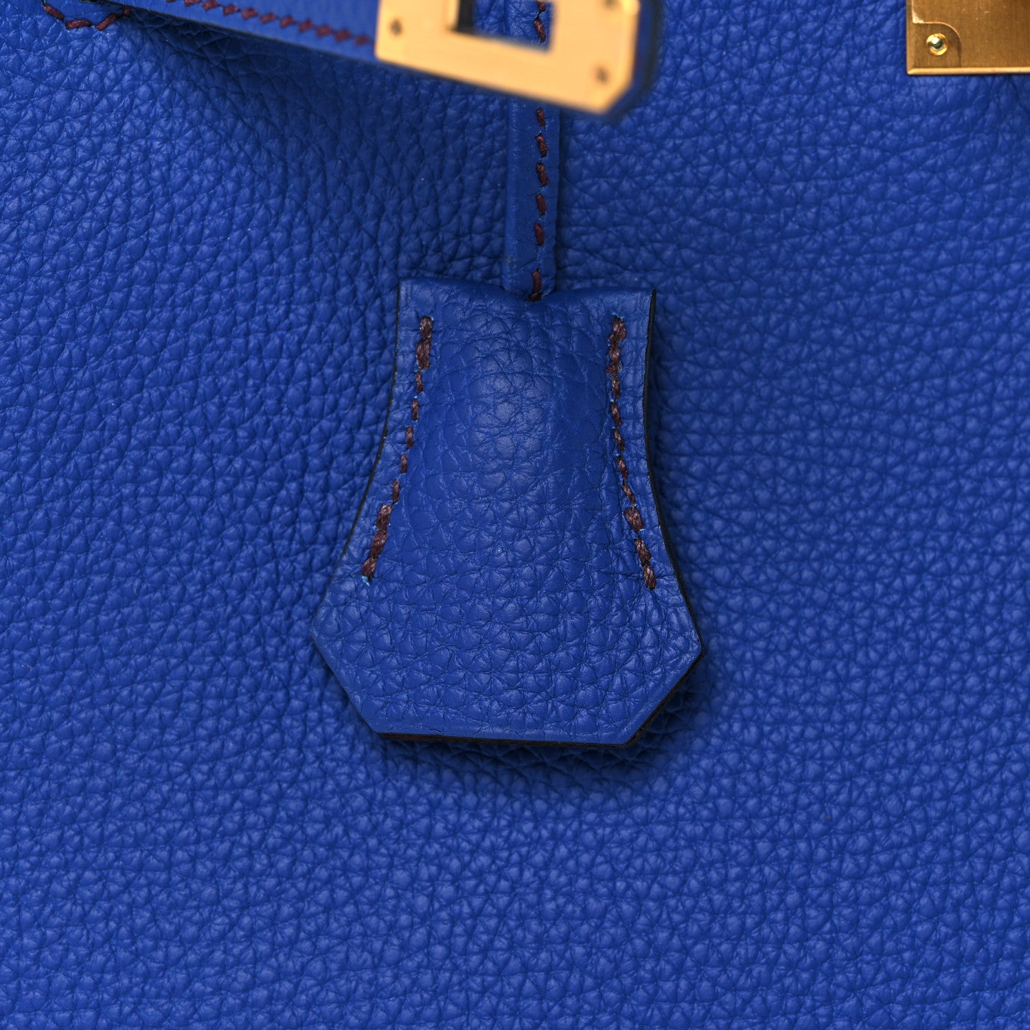 Hermes Togo Horseshoe Kelly Retourne 25 Bleu Electrique Bordeaux 36 of 38