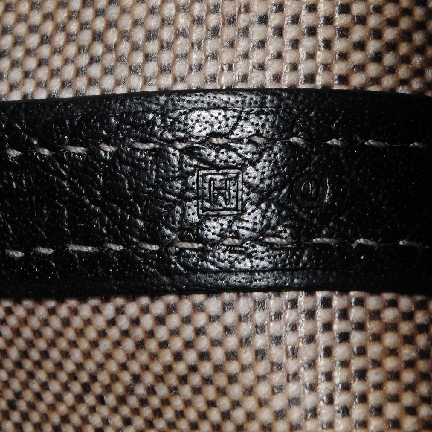 Toile Leather Garden Party MM Tote Black