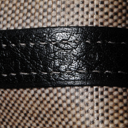 Hermes Toile Leather Garden Party MM Tote Black 7 of 8