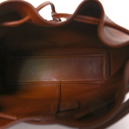 Salvatore Ferragamo Hammered Calfskin Multipocket Bucket Bag Cognac 5 of 10