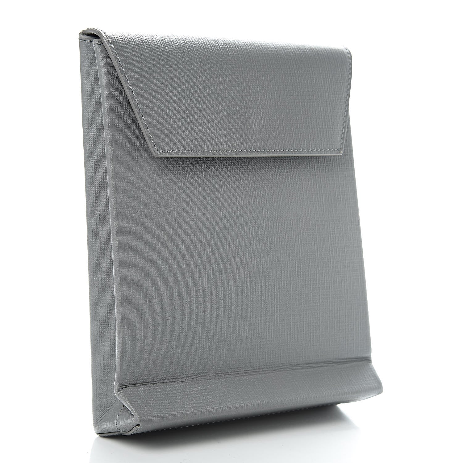 Balenciaga Squared Calfskin Logo Shopping Envelope Clutch Balenciaga Grey 3 of 8