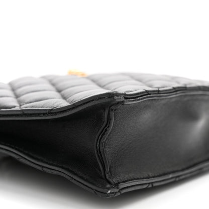 Versace Calfskin Quilted Small Tribute Icon Pouch Black 8 of 9