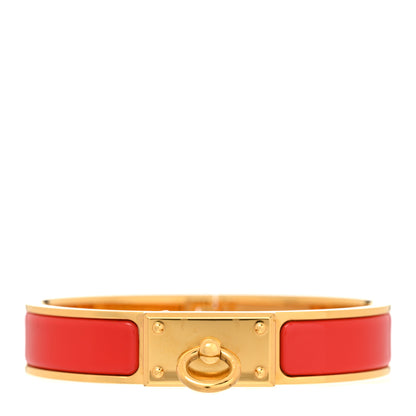 Hermes Enamel Anneau Bracelet PM Rouge Corail 1 of 6
