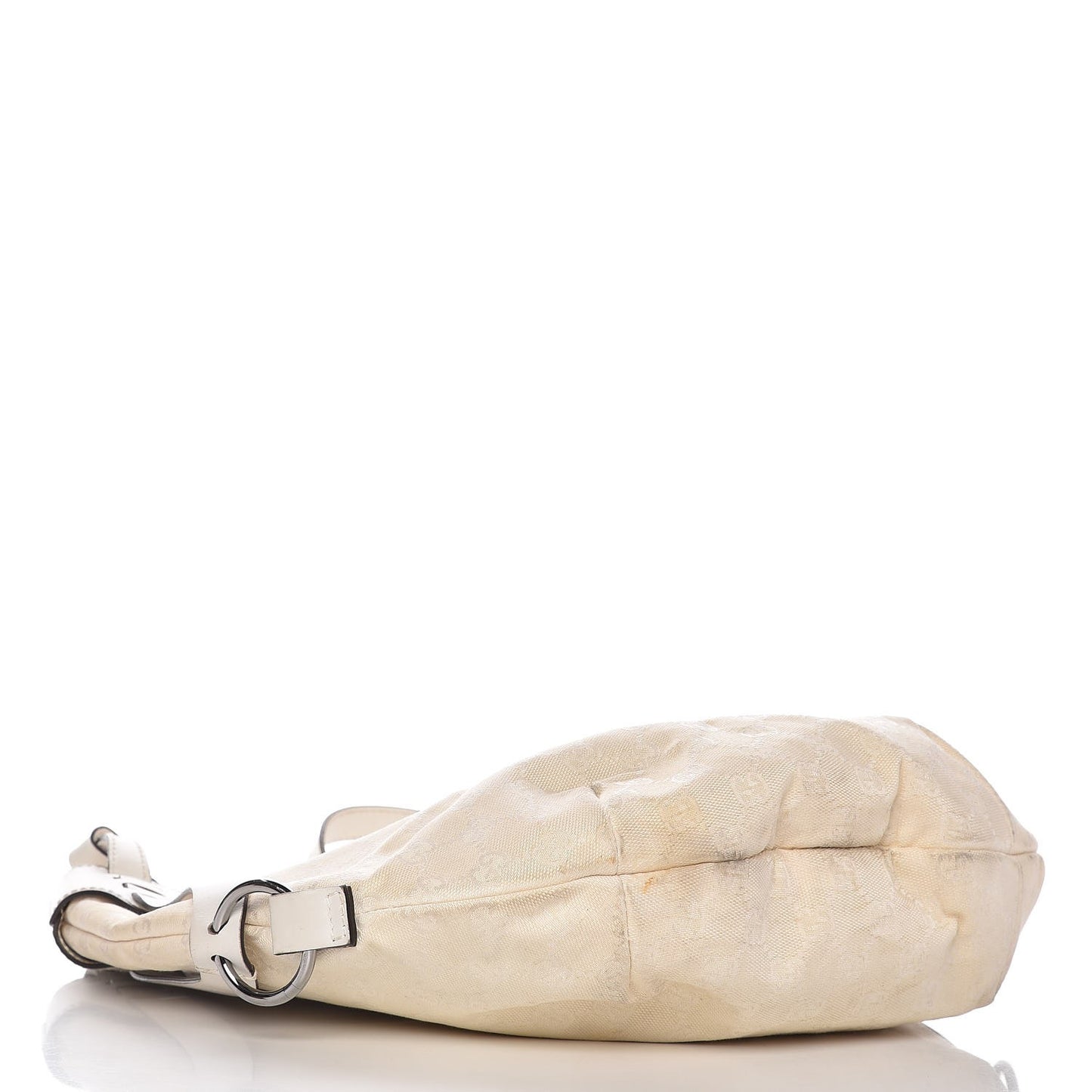 Monogram Half Moon Hobo White