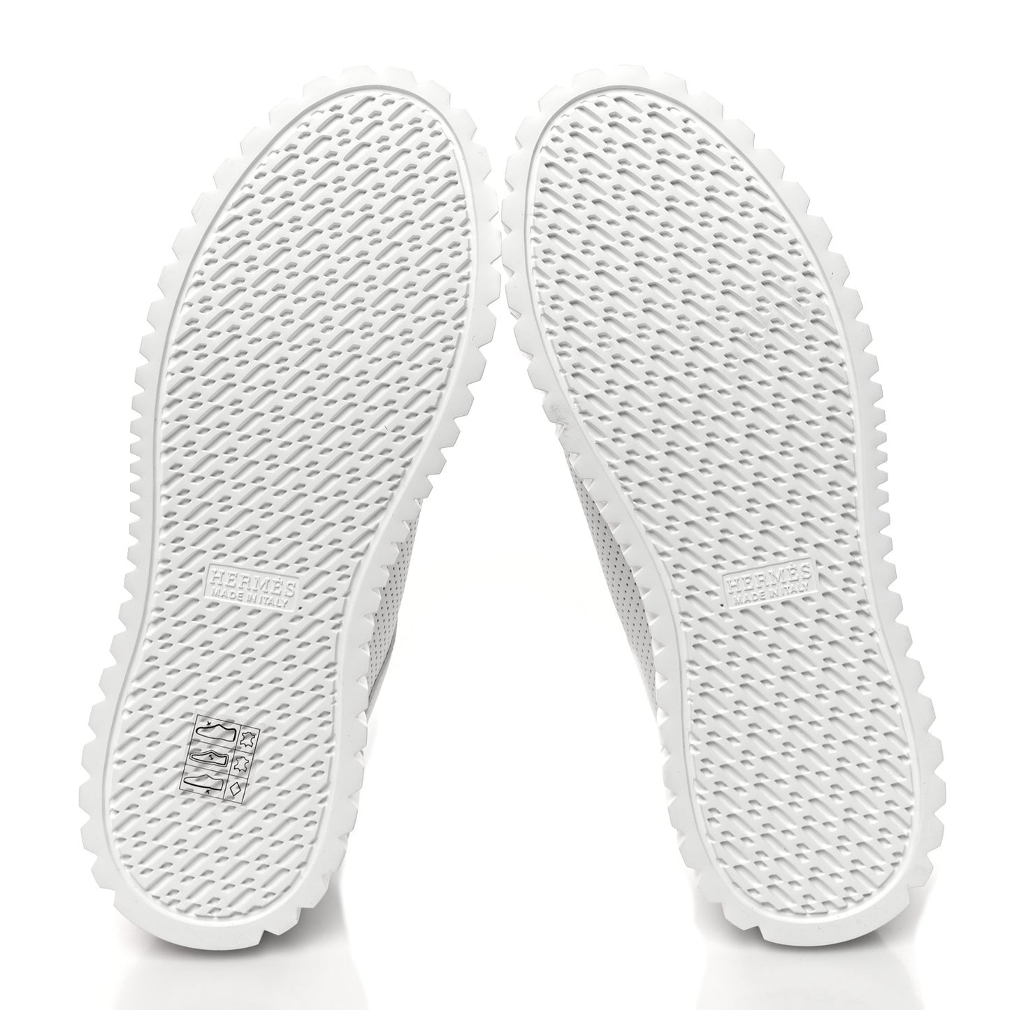 Perforated Calfskin Cross Sneakers 35 White