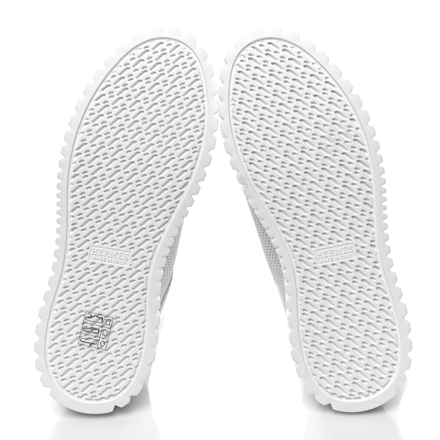 Hermes Perforated Calfskin Cross Sneakers 35 White 5 of 9