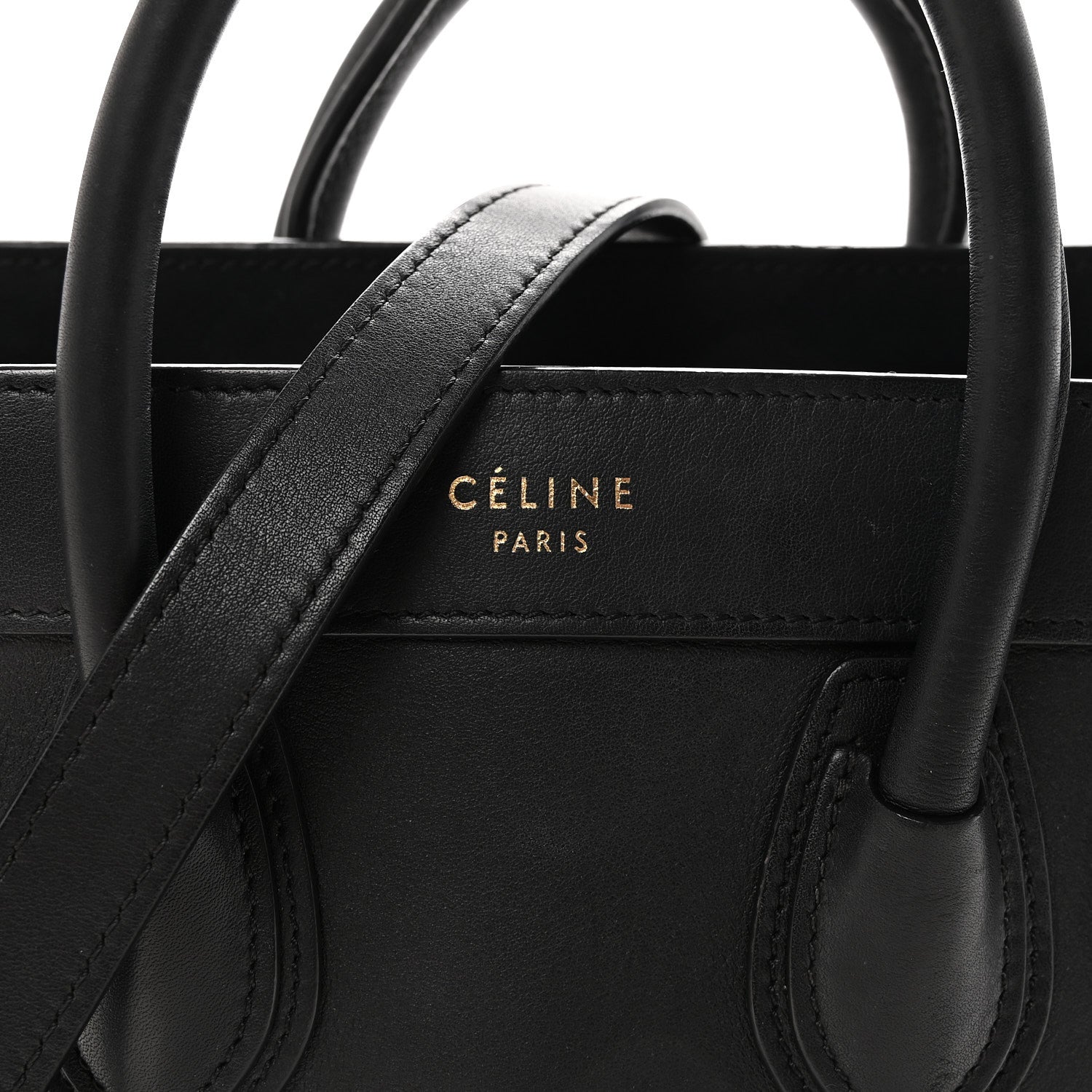 Celine Smooth Calfskin Nano Luggage Black 7 of 9