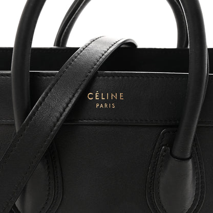 Celine Smooth Calfskin Nano Luggage Black 7 of 9