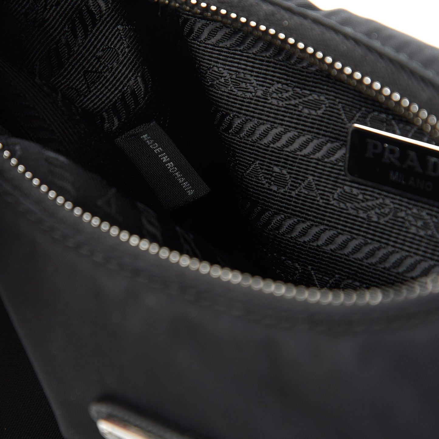 Tessuto Nylon Saffiano Mini Re-Edition 2005 Bag Black