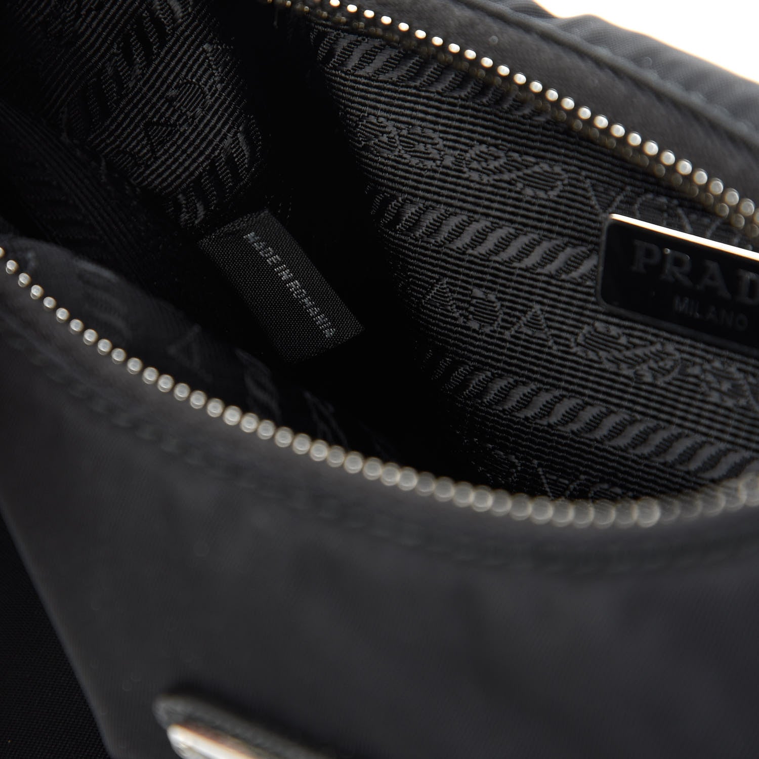Prada Tessuto Nylon Saffiano Mini Re-Edition 2005 Bag Black 9 of 11