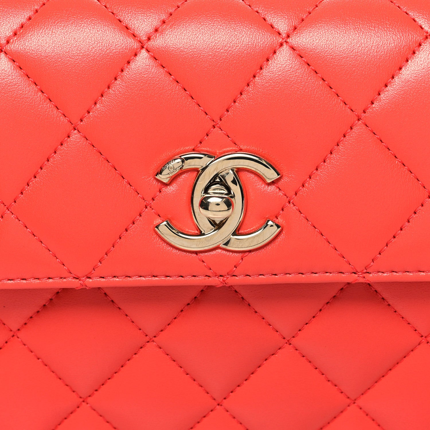 Chanel Lambskin Quilted Mini Trendy CC Dual Handle Flap Bag Red 8 of 10