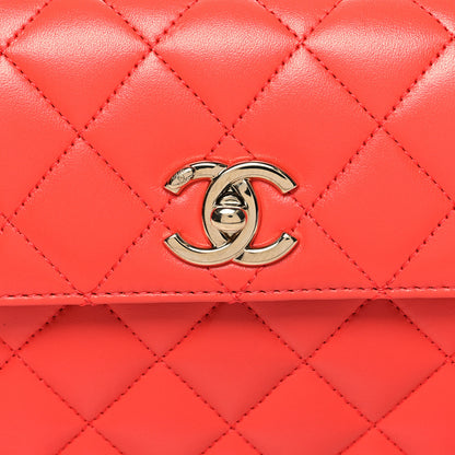Chanel Lambskin Quilted Mini Trendy CC Dual Handle Flap Bag Red 8 of 10