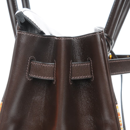 Hermes Box Vibrato Birkin 35 Chocolate 21 of 24