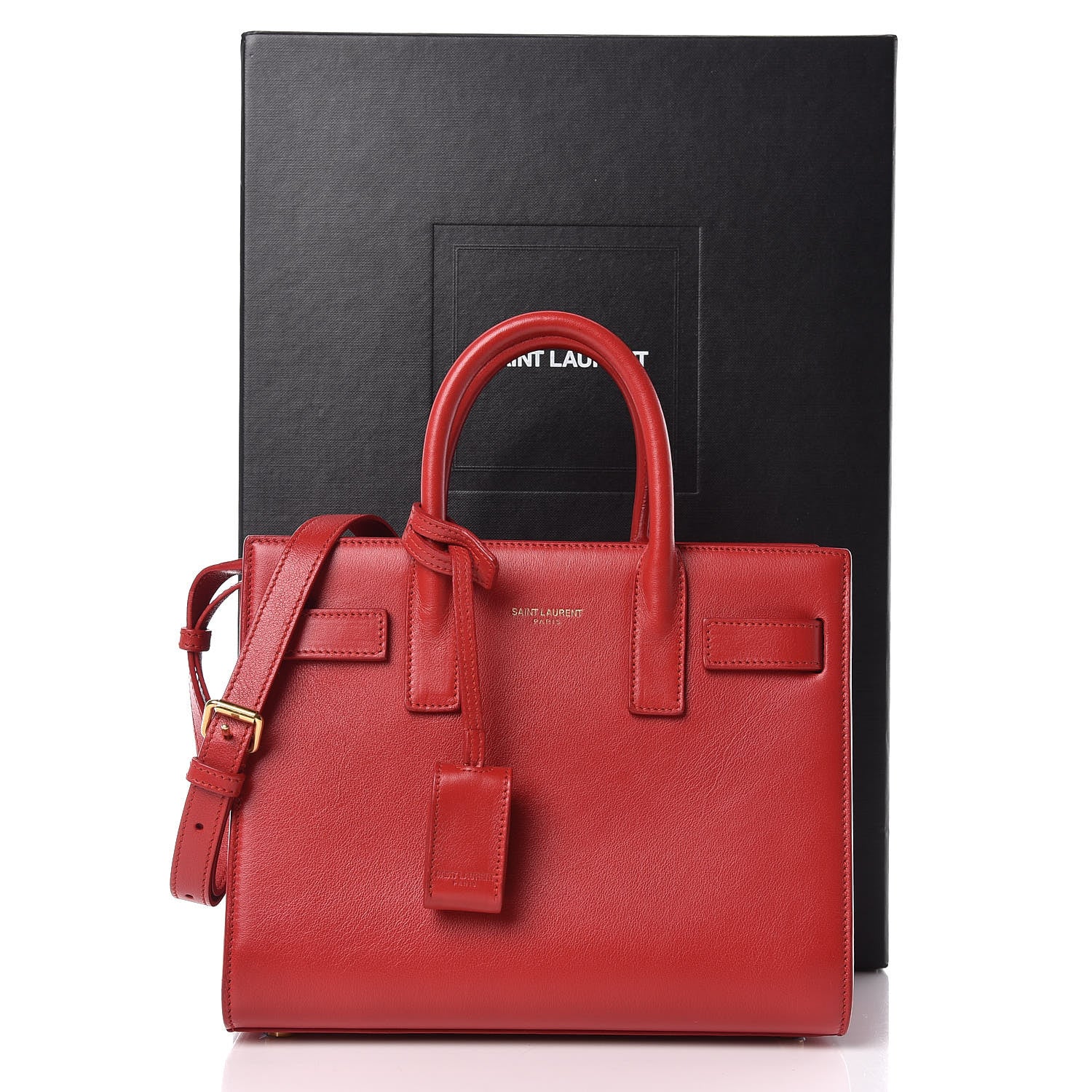 Saint Laurent Calfskin Nano Sac De Jour Lipstick Red 11 of 11