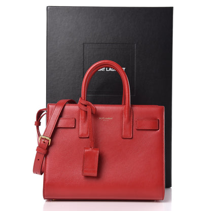 Saint Laurent Calfskin Nano Sac De Jour Lipstick Red 11 of 11