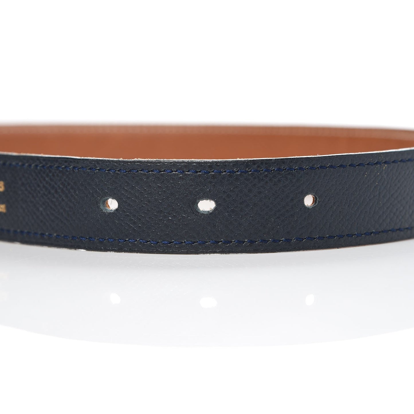 Courchevel 24mm Constance H Belt 65 Bleu Marine Gold