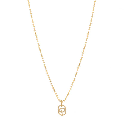Gucci 18K Yellow Gold Running GG Pendant Necklace 1 of 5