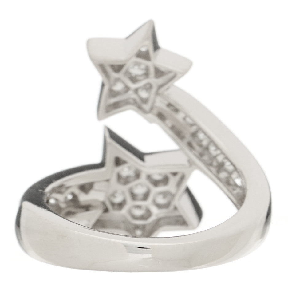 Chanel 18K White Gold Diamond Comete Geode Ring 49 4.75 3 of 4